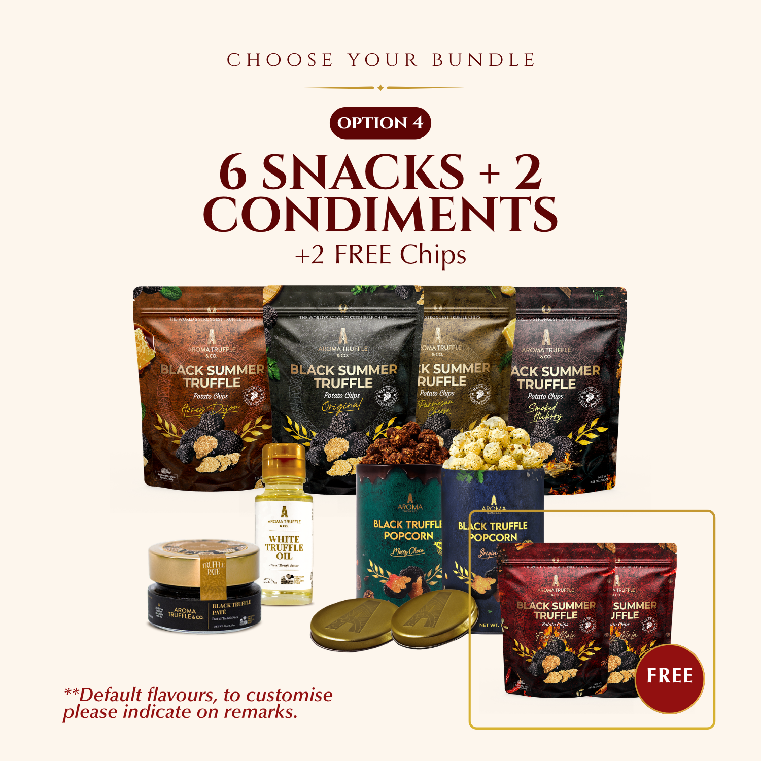 SG61 Exclusive | 6 Snacks + 2 Condiments + 2 FREE Chips