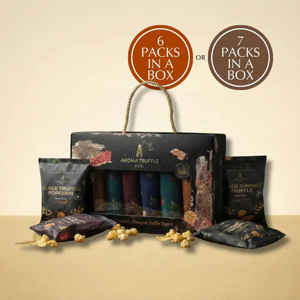 Aroma Truffle Pillow Pouch Collection Gift Box 6 or 7 pack 45g Truffle Chips and Popcorn for gifting a gift box