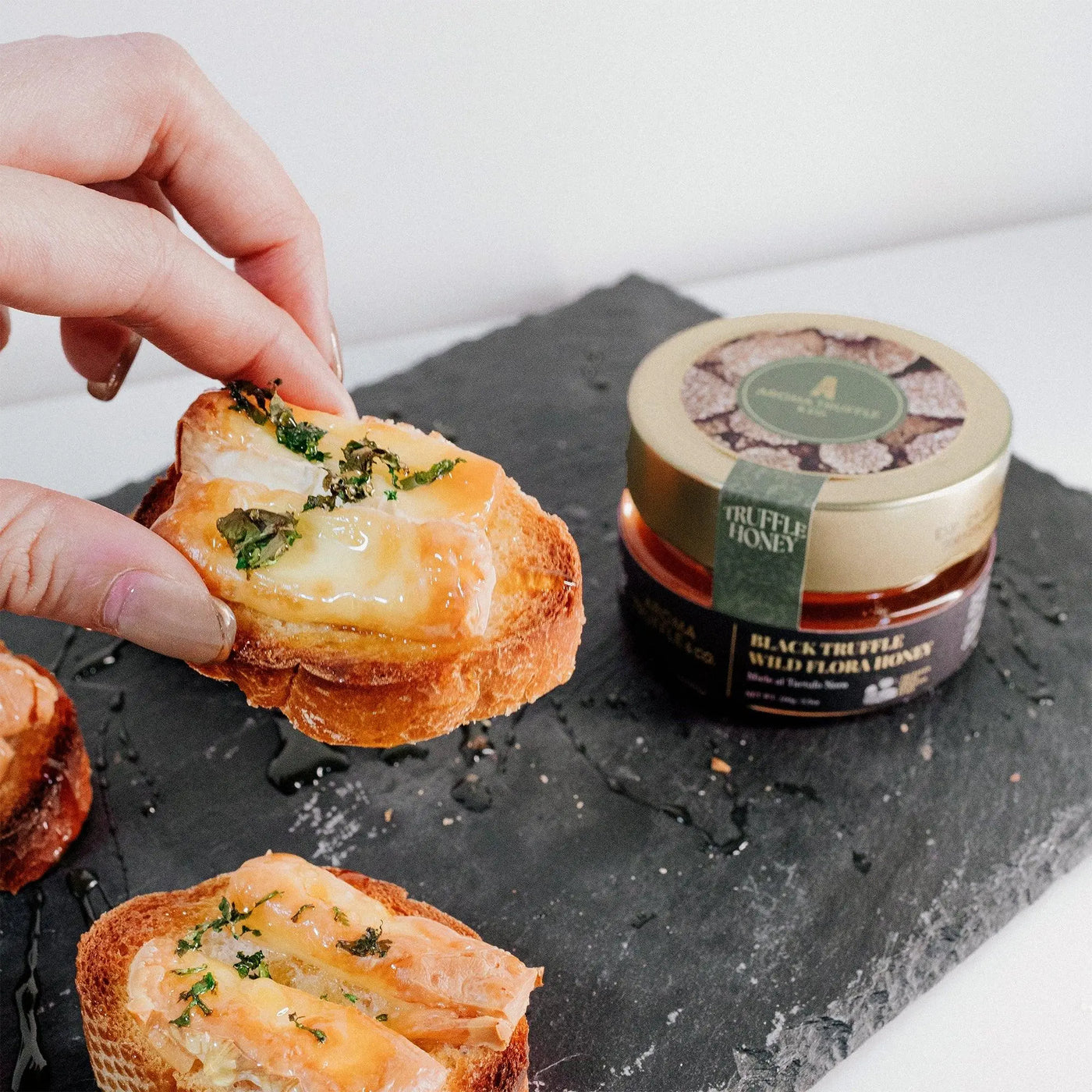 Truffle Honey Brie Crostini - Aroma Truffle